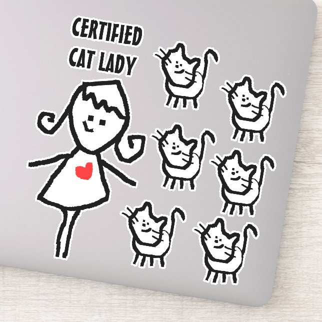 Certified Cat Lady Sticker (Detail)