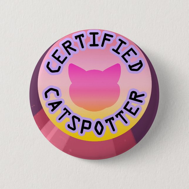 Certified Catspotter Button (Front)