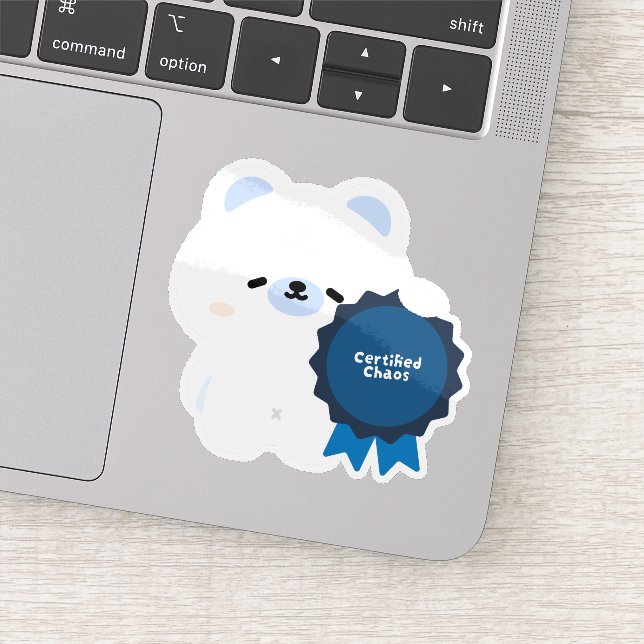 Certified Chaos Polar Bear Sticker (Detail)