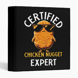  Certified Chicken Nugget Expert 3 Ring Binder