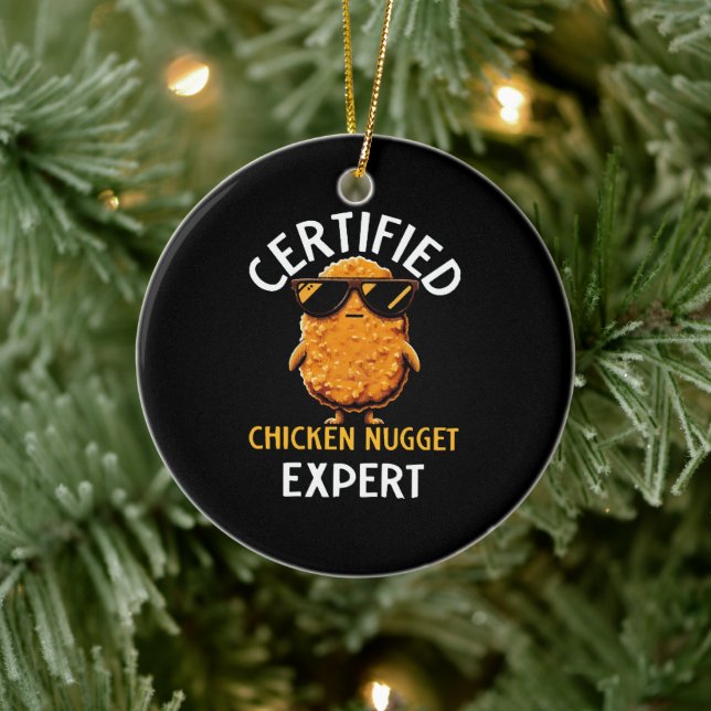  Certified Chicken Nugget Expert Ceramic Ornament (Tree)
