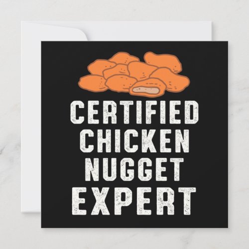 Certified Chicken Nugget Expert Chickens Fun Gift Invitation