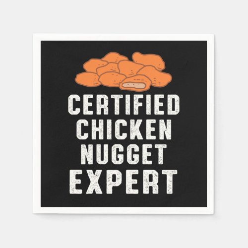 Certified Chicken Nugget Expert Chickens Fun Gift Napkins