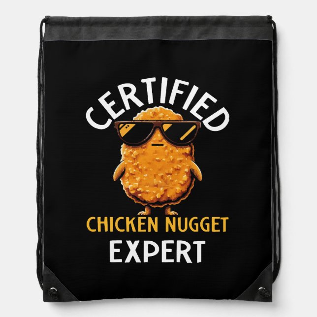 Certified Chicken Nugget Expert Drawstring Bag (Front)