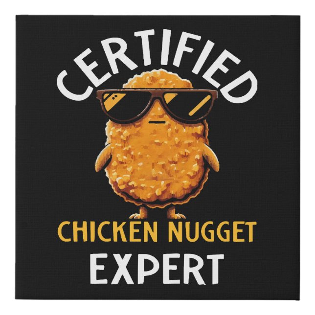  Certified Chicken Nugget Expert Faux Canvas Print (Front)