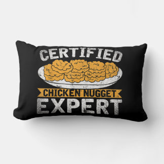 Certified Chicken Nugget Expert| Funny Chicken Lumbar Pillow
