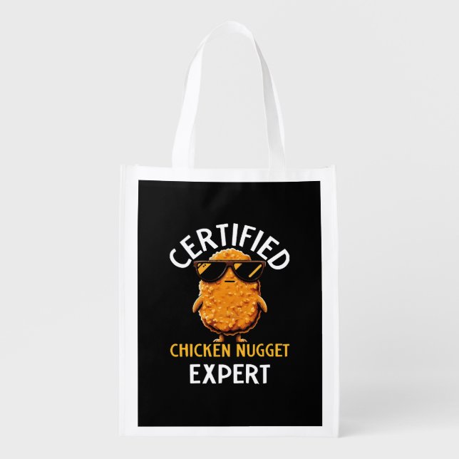  Certified Chicken Nugget Expert Grocery Bag (Front)