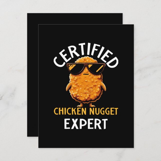  Certified Chicken Nugget Expert Note Card (Front/Back)