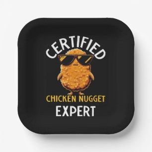 Certified Chicken Nugget Expert Paper Plates