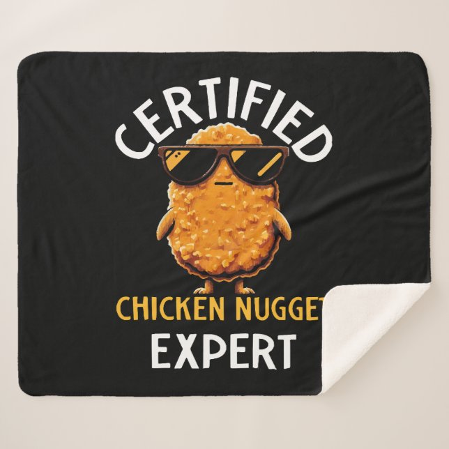  Certified Chicken Nugget Expert Sherpa Blanket (Front (Horizontal))
