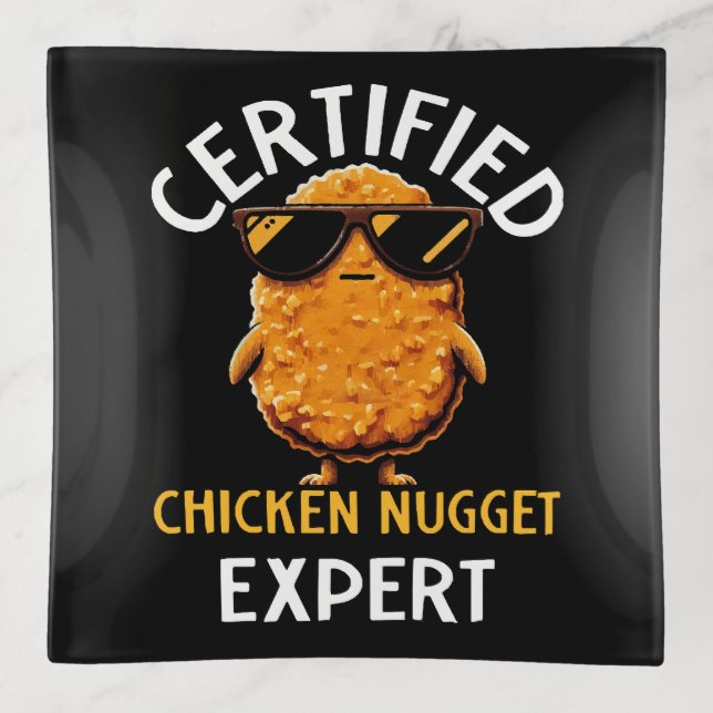  Certified Chicken Nugget Expert Trinket Tray (Front)