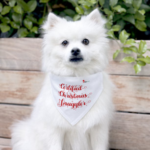 Certified Christmas Snuggler Pet Bandana Collar