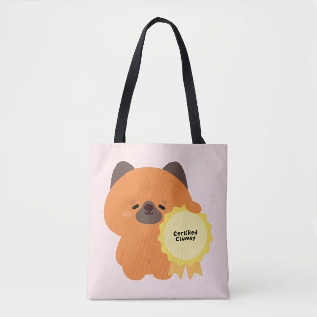 Certified Clumsy German Shepherd Puppy Tote Bag (Front)