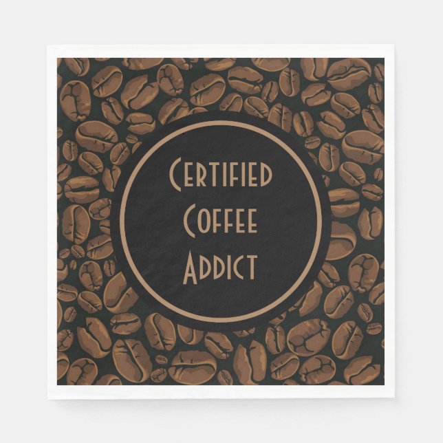 Certified Coffee Addict Napkins (Front)