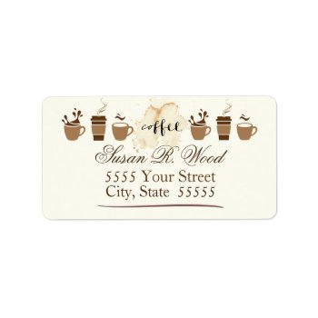 Certified Coffee Lover Return Address Labels by Siberianmom at Zazzle
