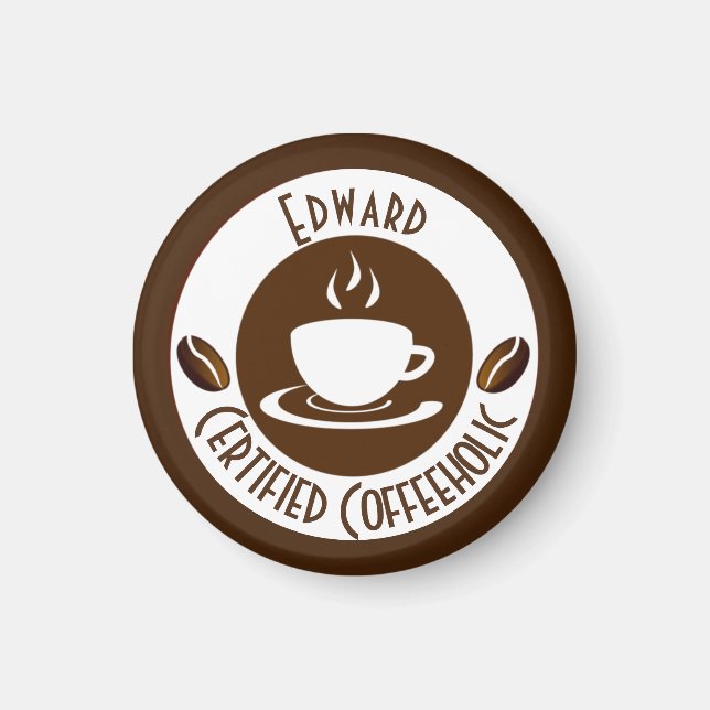 Certified CoffeeHolic Stamp Classic  Magnet (Front)