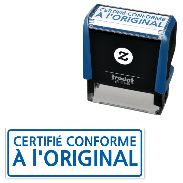 CERTIFIED CONFORMING TO THE ORIGINAL SELF-INKING STAMP (In Situ)