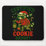 Certified Cookie Bandit, Funny Christmas Lights Ra Mouse Pad