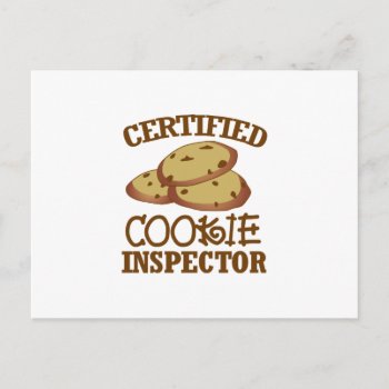 Certified Cookie Inspector Postcard by Grandslam_Designs at Zazzle