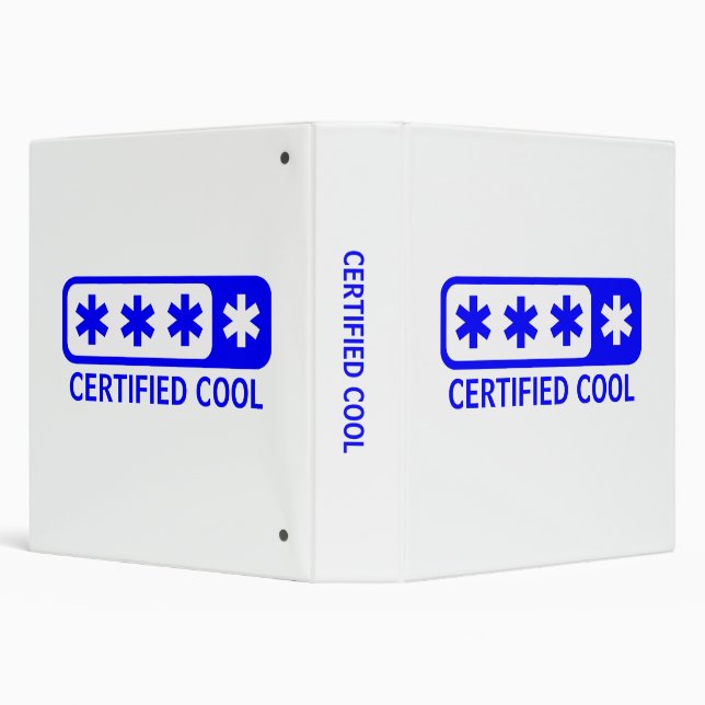 Certified Cool (1.5in) 3 Ring Binder (Background)