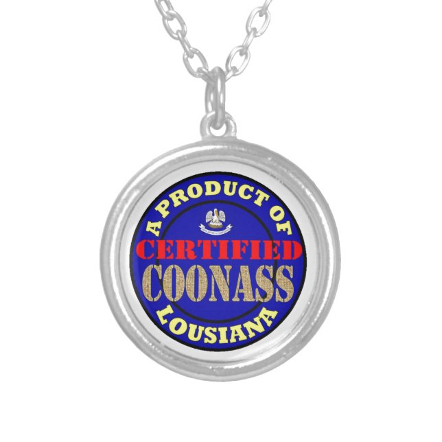 CERTIFIED COONASS SILVER PLATED NECKLACE (Front)