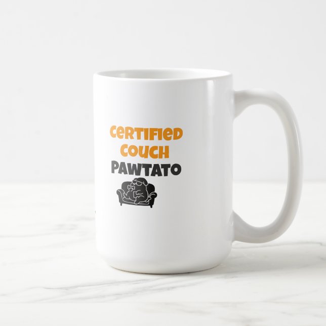 Certified Couch Pawtato Coffee Mug (Right)