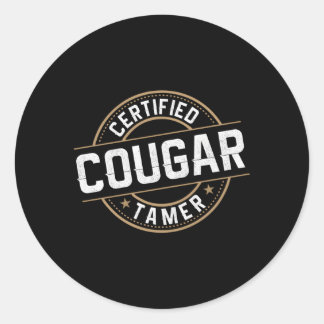 Certified Cougar Tamer Cougar Classic Round Sticker