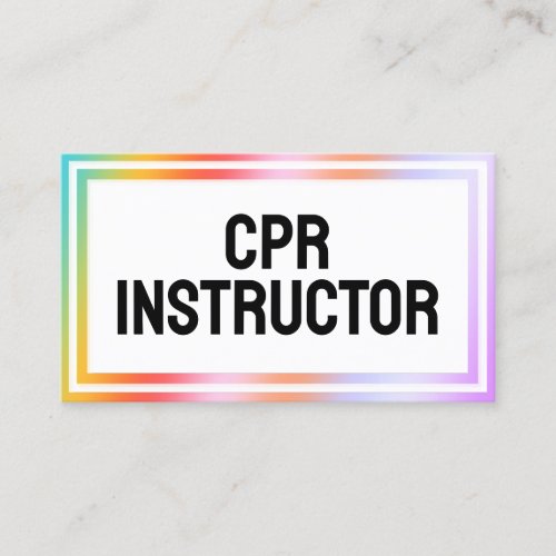 Certified CPR Instructor Business Card