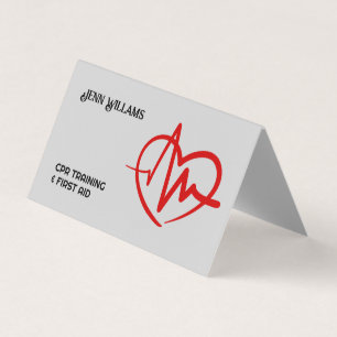 Certified CPR Instructor Custom QR Business Card