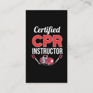 Certified Cpr Instructor Funny Medical Worker Business Card at Zazzle