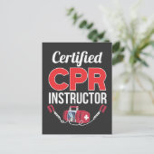 Certified CPR Instructor Funny Medical Worker Postcard (Standing Front)