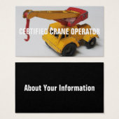 Certified Crane operator (Front & Back)