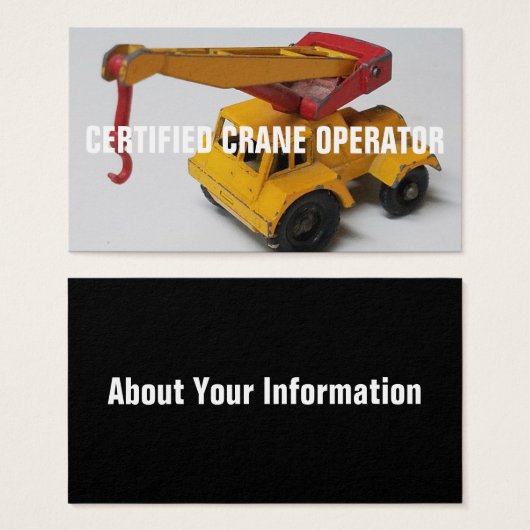 Certified Crane operator (Front & Back)