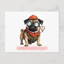 Certified Cuddle Expert Invitation Postcard