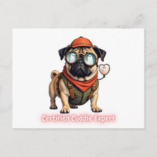 Certified Cuddle Expert Invitation Postcard