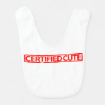 Certified Cute Stamp Baby Bib