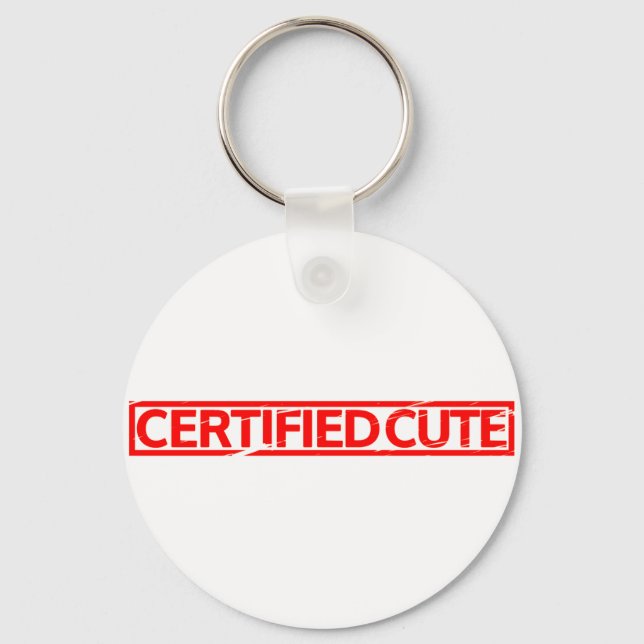 Certified Cute Stamp Keychain (Front)