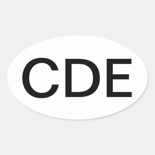 Certified Diabetes Educator Oval Sticker