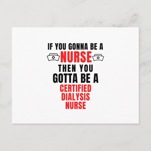 CERTIFIED DIALYSIS NURSE ANNOUNCEMENT POSTCARD (Front)