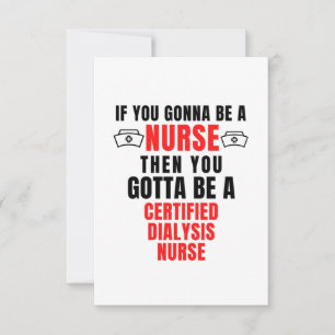CERTIFIED DIALYSIS NURSE THANK YOU CARD