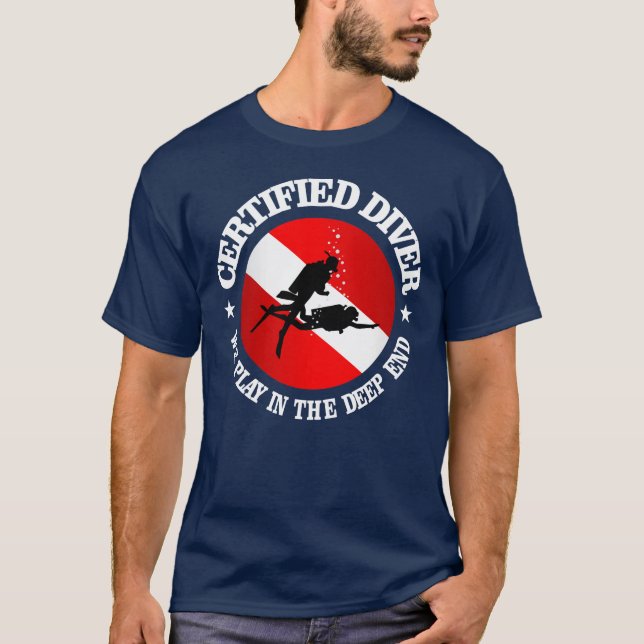 Certified Diver (Deep End) Apparel T-Shirt (Front)