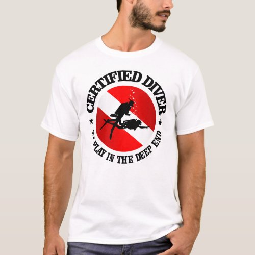 Certified Diver Deep End Apparel T_Shirt