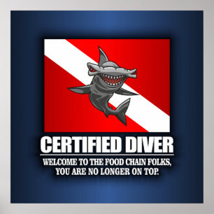 Certified Diver (Food Chain) Poster
