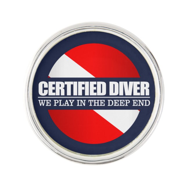Certified Diver (rd) Lapel Pin (Front)