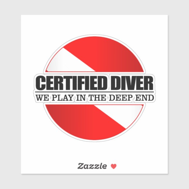 Certified Diver (rd) Sticker (Sheet)