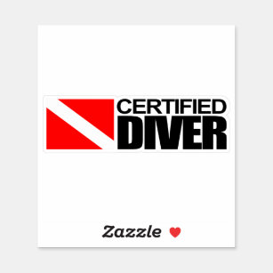 Certified Diver Rectangular Sticker
