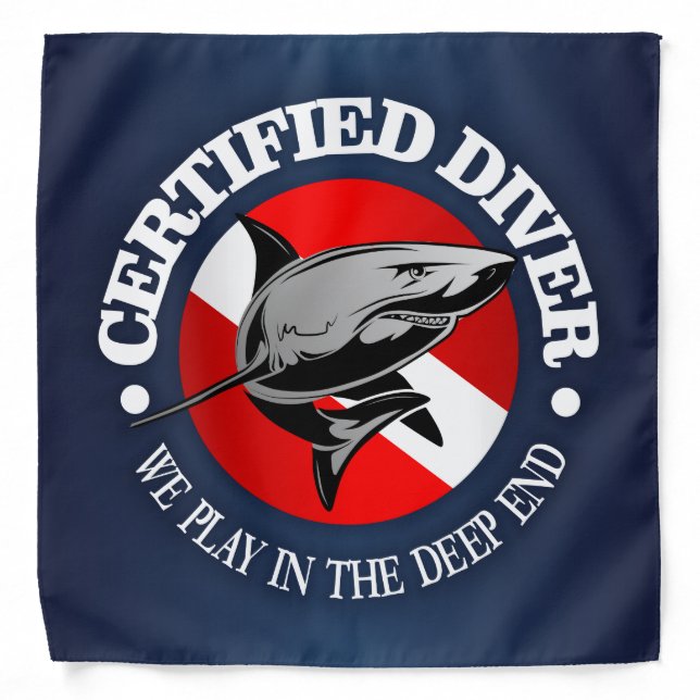 Certified Diver (Shark) Bandana (Front)