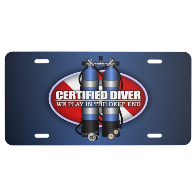 Certified Diver (ST) License Plate (Front)