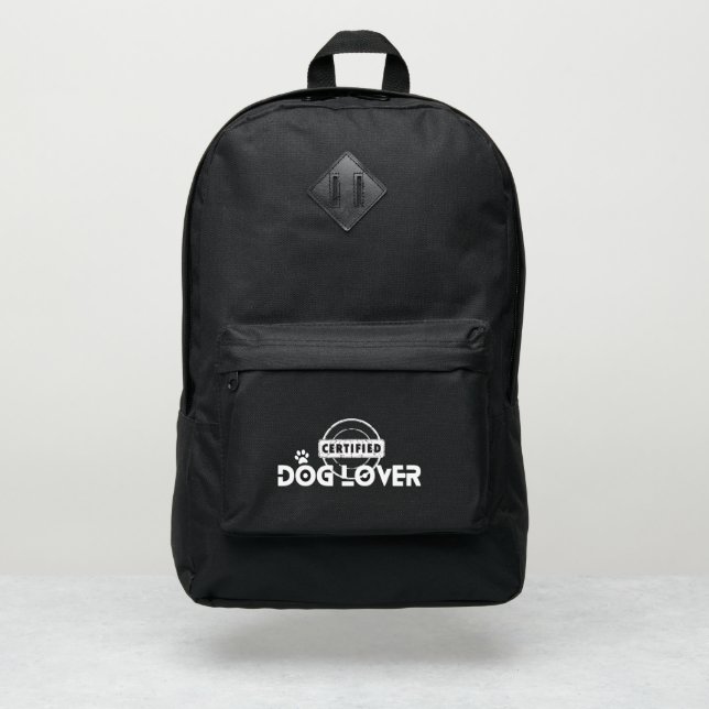 Certified Dog Lover Port Authority® Backpack (Front)