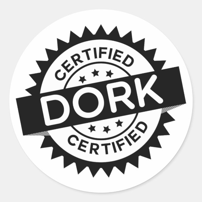 Certified Dork Sticker (Front)